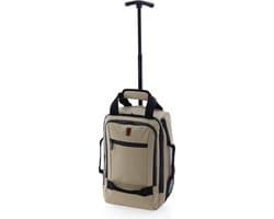 Gladiator Polar Kleine Handbagage Laptop Rugzak Trolley - 40*25*20 cm - 14 inch Laptopvak - Beige