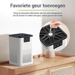 Luchtreiniger - Air purifier - HEPA H13-filter - Voor thuis en slaapkamer - 3-staps filtratie - Aromatherapie functie en Nachtlamp — thumbnail 5