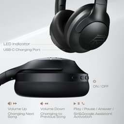 PowerLocus P3 - Bluetooth Koptelefoon – Draadloos – Over-ear – 50 uur batterijduur – Microfoon – Black Line — thumbnail 2
