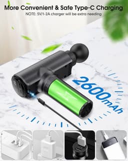 Massage Gun Diepe Weefsel Krachtige Percussie Spier Massage Gun Met 6 Massage Heads, 30 Snelheden — thumbnail 5