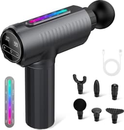Massage Gun Diepe Weefsel Krachtige Percussie Spier Massage Gun Met 6 Massage Heads, 30 Snelheden — thumbnail 1