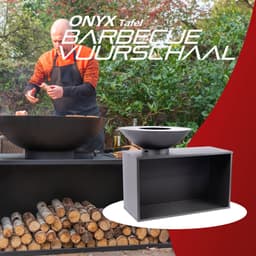 RedFire – Onyx – barbecue - BBQ - Zwart – Vuurschaal BBQ - Vuurkorf - Vuurschaal 80 cm – houtopslag – Grillschaal - Plancha ring – Terrasverwarming - Sfeerhaard — thumbnail 2