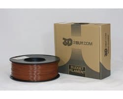 3D2BUY - 3D printmaterialen - PLA Filament 3mm - Hout, naturel en oranje