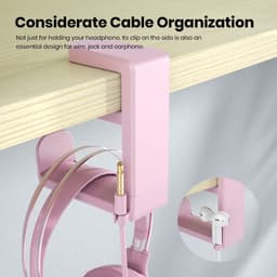 Koptelefoon Houder voor onder Bureau - Koptelefoon Standaard - Verstelbare Headset Stand - Headset Hanger - Headset Standaard - Koptelefoon Haak - Hoofdtelefoon Hanger — thumbnail 3