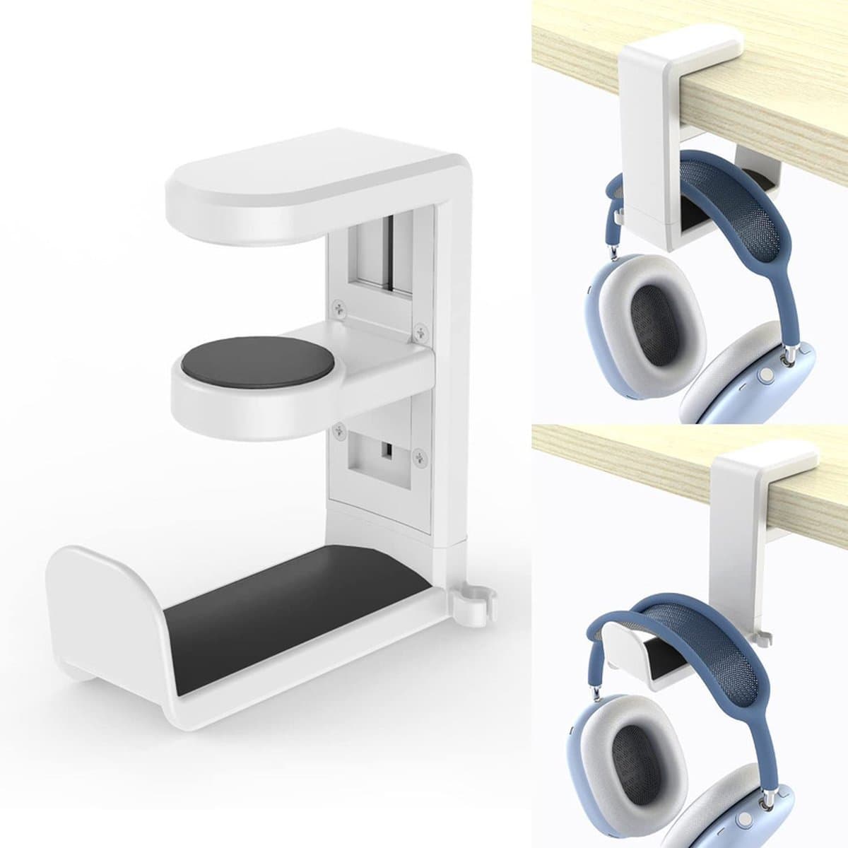Koptelefoon Houder voor onder Bureau - Koptelefoon Standaard - Verstelbare Headset Stand - Headset Hanger - Headset Standaard - Koptelefoon Haak - Hoofdtelefoon Hanger — afbeelding 1