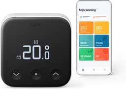 tado° Slimme Thermostaat X - Smart Thermostaat - werkt met Google Home, Alexa & Apple Homekit - Bedrade variant - Zwart/Wit — thumbnail 1
