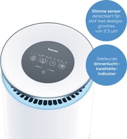 Beurer LR 400 Luchtreiniger – 3 x Filter: voorfilter + HEPA H13 filter + actief koolfilter - UV licht – Automatische stand - Nachtmodus – Turbo modus – Timer – 4 Standen - Tot 69 m² - 3 Jaar garantie - Wit — thumbnail 9