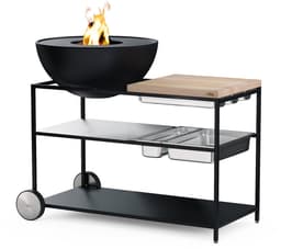Höfats - Fire Kitchen Buitenkeuken met Bowl 70 Vuurschaal - Staal - Zwart - — thumbnail 3