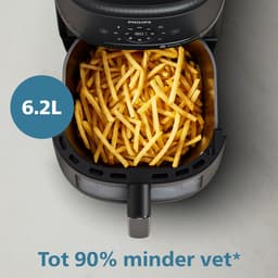Philips 2000 Series Airfryer - NA230/00 - Kijkvenster - RapidAir - 6.2L - Tot 5 Personen - Zwart — thumbnail 5