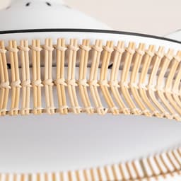 CREATE - Plafondventilator met Stil Licht 40W Ø107 cm - Rieten Afwerking - WIND CLEAR RATTAN — thumbnail 3