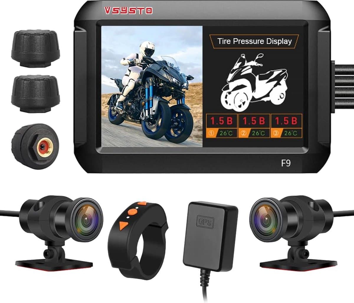 Motorfiets Dashcam - Waterdicht - Nachtzicht - G-Sensor - Veiligheid op de Weg - Gemoedsrust — afbeelding 1