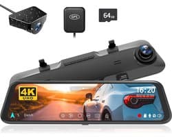 Rearview Camera met Parkeerbewaking en Achteruitrijhulp - Full HD - Nachtzicht - 170-graden Weergave - 10 inch Touchscreen