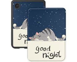 Hoes Geschikt voor Kobo Clara Colour Hoesje Bookcase Cover Hoes - Hoesje Geschikt voor Kobo Clara Colour Hoes Cover Case - Kat