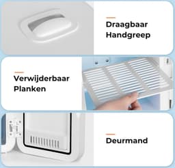 Skincare Fridge - Mini Koelkast 8 Liter – Met Spiegel en Verlichting - Mini Fridge - Make up Koelkast 12v - Skincare Organizer - Skincare Koelkast - Small Fridge - Cosmetica — thumbnail 4