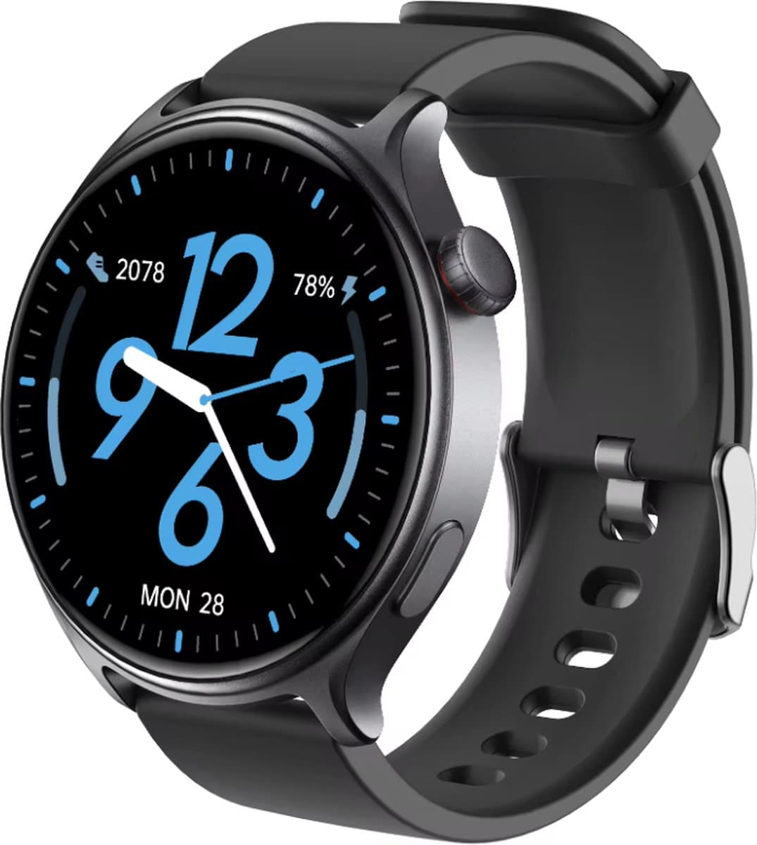 Maoo GTR Serie 2 Smartwatch Heren - Stainless Steel en TPU bandje - Stappenteller - Hartslagmeter - Slaapmonitor - Multisport - Geschikt voor Android en iOS - Zwart — afbeelding 1