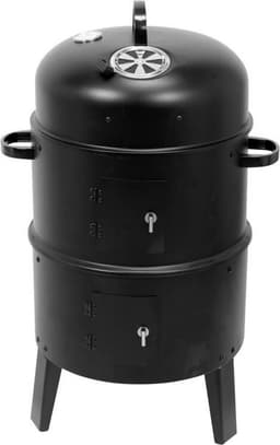 LUND Smoker Verticale Rookoven 80 cm Smoker Barbecue met Dubbele Kamer, Thermometer & Luchtregeling — thumbnail 1