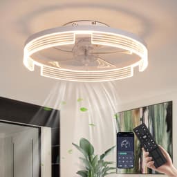 Plafondlamp met Ventilator - Plafondlamp met Ventilator LED - Plafondventilator - Ventilator Afstandsbediening - App - LED — thumbnail 4