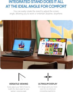 Arzopa A1 Game Z1FC - Portable Gaming Monitor - Ingebouwde Kickstand - 144hz - 16.1 inch — thumbnail 6