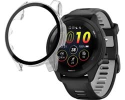 Hoesje voor Garmin Forerunner 265 / 265 Music (46mm) - Harde beschermhoes transparant scherm gehard glas