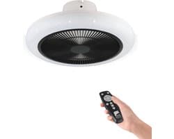 EGLO Kostrena Plafondventilator met lamp - Ø 45,5 cm - 3 snelheden - Instelbaar wit licht - Dimbaar - AC longer life - Wit/Zwart - Sterren — afbeelding 1