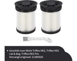 Replacements® filters geschikt voor Miele Triflex HX1 – set van 2 filters + 1 krabber