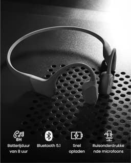 Bone Conductor - Sportkoptelefoon - Draadloze Koptelefoon - Open Ear - Premium — thumbnail 2