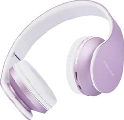 PowerLocus P1 Bluetooth Koptelefoon – Draadloos – Over Ear – Met Microfoon – Inklapbaar - incl. Hoes – Wit/Paars — thumbnail 11