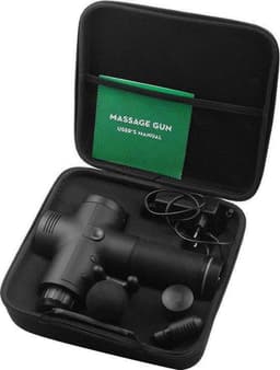 Massage Gun - Massage Apparaten - Fitness - Sport - Massage - 30 Standen - 4 Kopstukken - Inclusief Reistas - Zwart — thumbnail 4