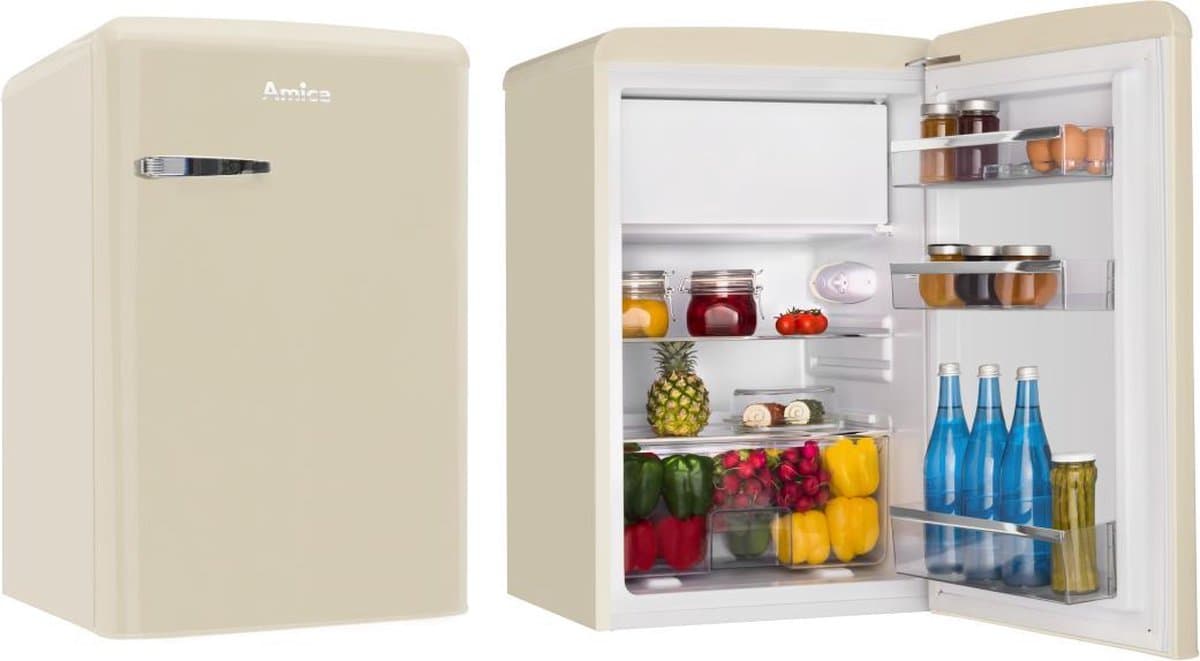 Amica Retro - Tafelmodel Koelkast met vriesvak *** AR1112C - Crèmekleur ( Beige ) — afbeelding 1