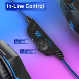 KOTION EACH G2000 gaming-headset - Zwart/Blauw - Geschikt voor PS4, Xbox One, Switch & Windows — thumbnail 3