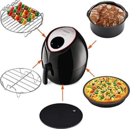 Bakset Airfryer - 12 Stuks - Keukengerei set - Airfryer accessoires - Hetelucht friteuse - Bakvorm - Pizzapan- Complete set — thumbnail 5