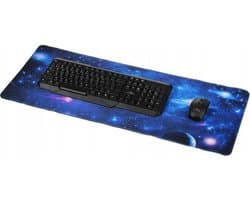 2-in-1 Bureau Onderlegger Toetsenbord Mat Muismat - Antislip Ergonomische Computer Keyboard Gel Buro Placemat - Bureau Accessoires - Voor Laptop/Muis/Toetsenbord - Gaming Mat Bureaulegger - Galaxy Design - Slijtvast & Oprolbaar - 80x30 CM