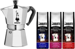 Bialetti Moka Express Percolator 6 kops + Bialetti koffiepakket — thumbnail 1