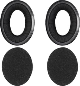 kwmobile 2x fluwelen oorkussens geschikt voor Sennheiser HD515 / HD555 / HD595 / HD518 koptelefoons - Kussens voor over-ear-koptelefoon in zwart — thumbnail 4