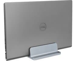 QUVIO Aluminium Verticale Laptop Standaard - In breedte verstelbaar - Voor elke laptop of Macbook - Zilver