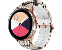 Strap-it Smartwatch bandje 20mm - Siliconen Slangen print bandje geschikt voor Samsung Galaxy Watch 3 41mm / Galaxy Watch 42mm / Galaxy Watch Active & Active2 40 & 44mm / Galaxy Watch 4 - Classic / Watch 5 - Pro - Amazfit Bip / GTS / GTS 2 / GTS 3