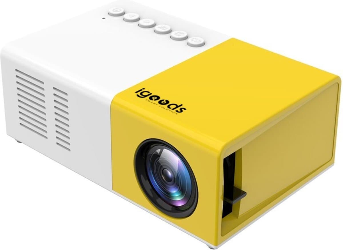 Igoods Mini Beamer - Led Projector Voor Multimedia - Draagbare Filmprojector - Home Cinema - Ondersteuning Voor AV/USB/HDMI/TF-Ingang Voor Home Entertainment — afbeelding 1