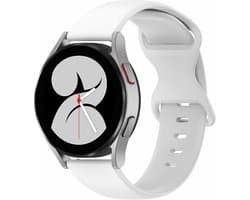 By Qubix - Geschikt voor Garmin bandje - Geschikt voor Garmin Vivomove 3 / HR / Luxe / Sport / Style / Trend - Solid color sportband - Wit - Smartwatch bandje 20mm