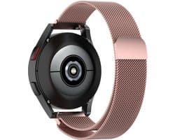 By Qubix - Geschikt voor Garmin bandje - Milanese bandje - Rosé goud - Geschikt voor Garmin Vivoactive 6 / Vivoactive 5 / Vivoactive 3 - Smartwatch bandje 20mm