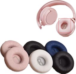WiseGoods Premium Oorkussens Geschikt Voor JBL Tune 600 - T450 T450BT T500BT JR300BT - Koptelefoon Kussen - Leder Design - Zwart — thumbnail 3