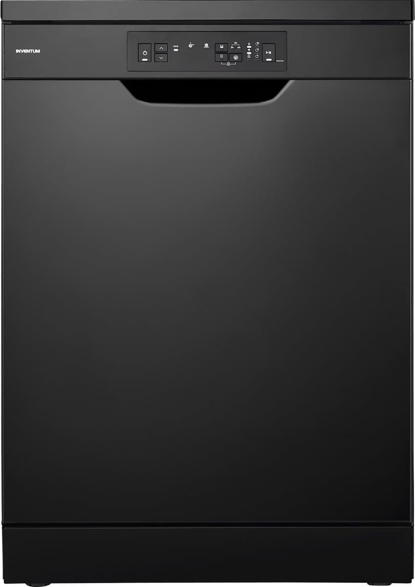 Inventum VVW6008AB vaatwasser - 12 couverts - Bestekmand - 5 programma’s - Deur opent automatisch - Startuitstel - Energielabel D - Vrijstaand - Zwart — afbeelding 1