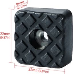 FSW-Products - 4 Stuks - Rubberen Voetjes - Onderzetters - Vierkant - Rubber Dopje - Meubelonderzetter - Meubelverhogers - Trillingsdemper - Anti Slip - 22x22x9 mm — thumbnail 3