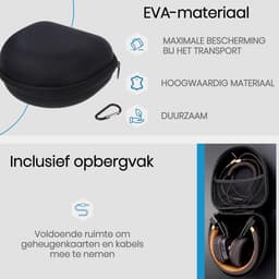 BukkitBow - Carry Case voor Koptelefoon - Beschermhoes voor Marshall Major 1/2/3 Koptelefoon - Zwart — thumbnail 3