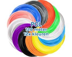 PCL Filament Pakket - 12 kleuren - 1,75mm - 12 x 10 meter - 3D pen vullingen – 3d pen filament