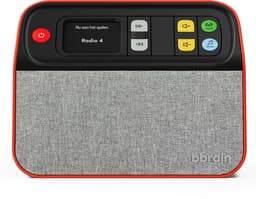 BBrain Muziekspeler - Hulpmiddelen voor ouderen met dementie - Eenvoudige DAB+ Senioren radio - Dementie radio - Zelfstandig te bieden met één knop - Rood — thumbnail 3