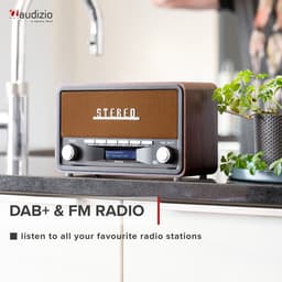 DAB radio met Bluetooth model 2025 - Retro radio - DAB+ / FM - Op batterijen en netstroom - Audizio Foggia — thumbnail 3