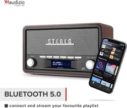 DAB radio met Bluetooth model 2025 - Retro radio - DAB+ / FM - Op batterijen en netstroom - Audizio Foggia — thumbnail 5