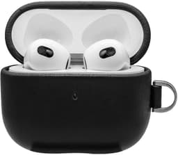 Trusmi CF05-06 Leren AirPods 3 Case Cover Zwart – Premium Bescherming voor AirPods 3, Perfecte Pasvorm — thumbnail 1