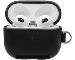 Trusmi CF05-06 Leren AirPods 3 Case Cover Zwart – Premium Bescherming voor AirPods 3, Perfecte Pasvorm