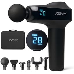 JOGYM® - Massage Gun – Massage Apparaat – Massage Pistool - 6 Opzetstukken - Professioneel Massage Gun - Handmassage Apparaat - 30 Standen – LCD – Extra Stil En Krachtig – Rug - Schouders - Nek - Knie - sport spullen — thumbnail 1